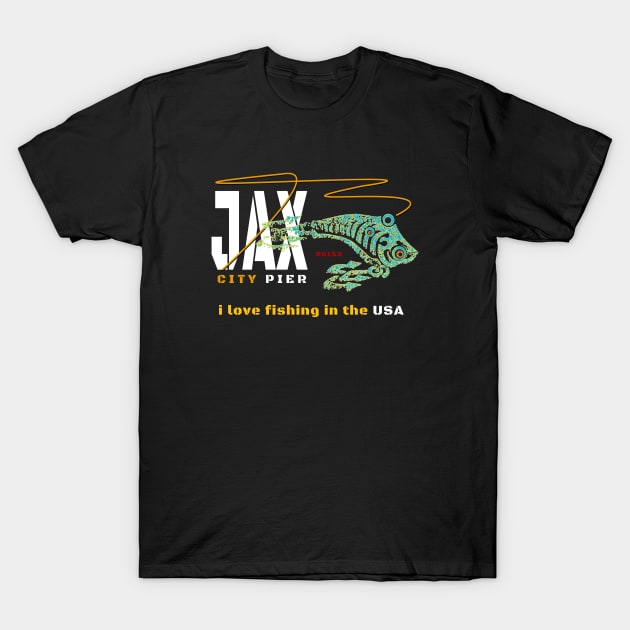 JAX City Pier, Jacksonville Beach Pier T-Shirt by The Witness